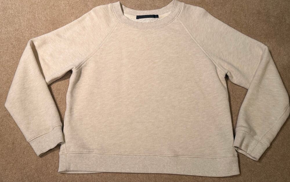 Jenni Kayne Saturday Sweatshirt Oatmeal Cream French Terry Size S Small